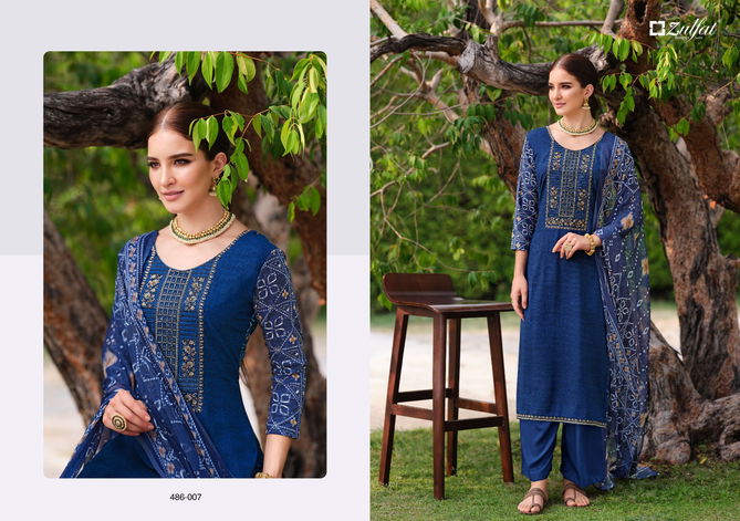 Taisha By Zulfat 486-001 To 486-008 Dress Material Catalog